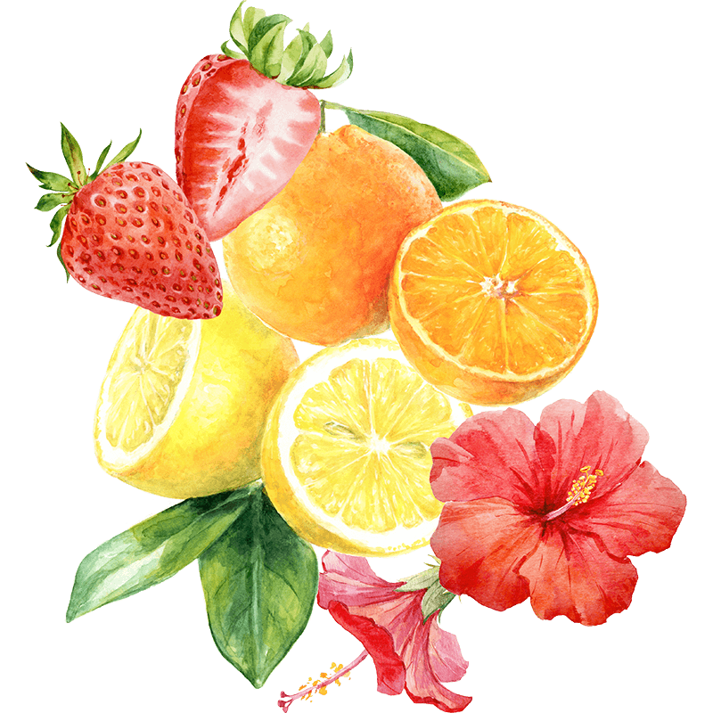 Orange, Lemon, Strawberry & Hibiscus